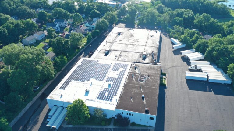 Norwalk industrial facility installed 135kw solar PV rooftop system, saving them $41,150 annually.