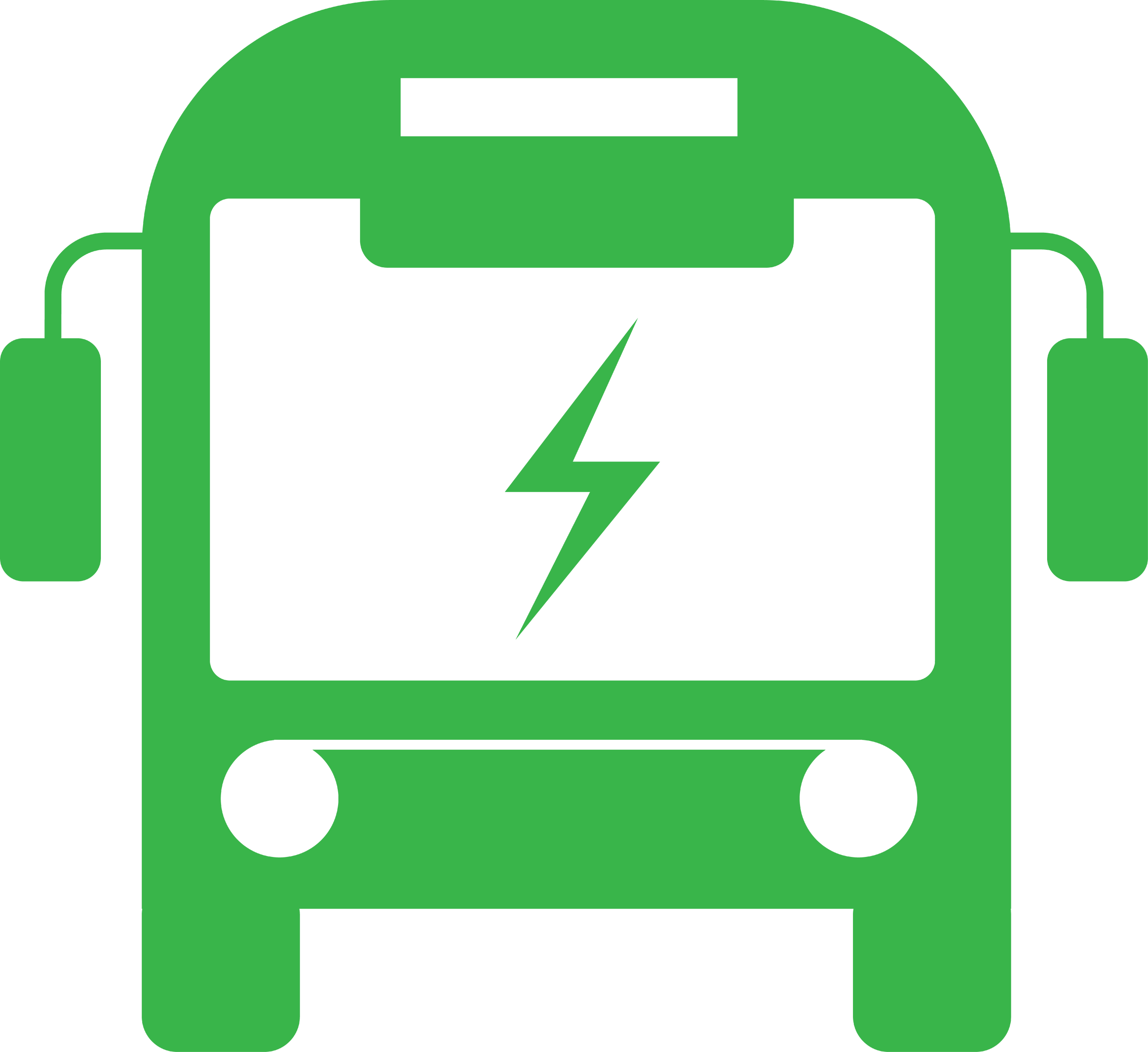 Electric school bus icon