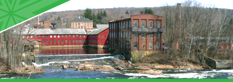Upper Collinsville Dam hydroelectric facility in Canton, Connecticut